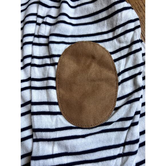 ASOS Stripe Sweater With Elbow Patches White/navy US22 EU54‎ - Picture 3 of 10